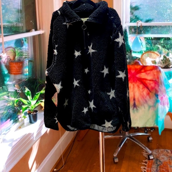 Halogen Star Plush Teddy Qtr Zip ⋆｡˚ ☁︎ ˚｡⋆｡˚☽˚｡⋆ - Picture 5 of 7